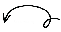 A simple black arrow with a swirl in the middle, pointing downwards and slightly to the left.